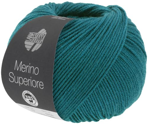 LANA GROSSA Merino Superiore | Pure, extrafeine Merinowolle waschmaschinenfest und filzfrei | Handstrickgarn aus 100% Schurwolle (Merino extrafein) | 50g Wolle zum Stricken & Häkeln | 180m Garn FB19