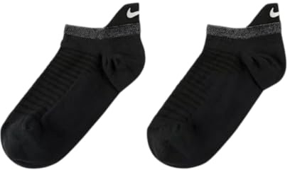 NIKE DA3589-010 Spark Lightweight Socks Unisex Black,Reflect Silver 8-9.5