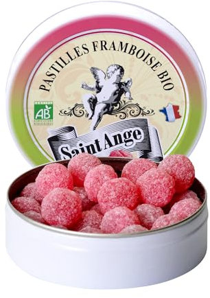 Pastilles Saint-Ange | Bonbons Traditionnels 100% Français (Bio Framboise)