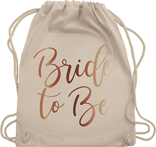 Turnbeutel Rucksack - JGA Junggesellenabschied Frauen - Bride to be - Unisize - Naturweiß - braut brauttaschen bachelorette party beutel junggesellinnenabschied outfit jungesselnabschied tasche