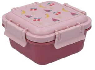 Tutete Caja Almuerzo Infantil Pequeña 380ml - Fiambrera Escolar, Apta para Microondas y Lavavajillas, Cierre Hermético, Ideal para Parque o Colegio, 100% Libre de BPA | Fruits
