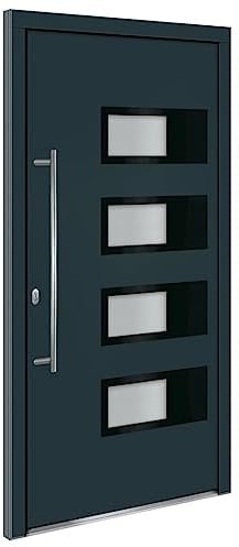 vidaXL Porta Ingresso Antracite 110x210 cm in Alluminio e PVC