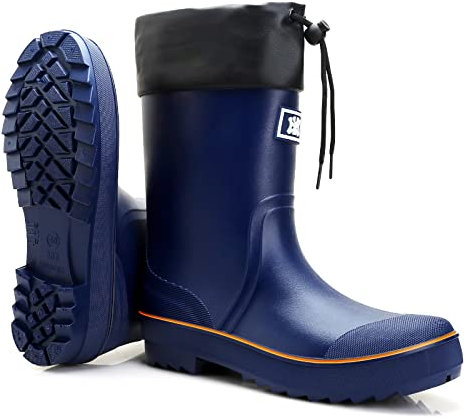 Foinledr Stivali Gomma Uomo Stivali Pioggia Stivali di in Gomma Stivali Giardinaggio Pescatore Stivali da Lavoro Giardino Caccia Stivaletti Scarpe Antipioggia Impermeabili