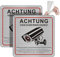 DAOUZL Achtung Videoüberwachung Schild mit DSGVO Hinweis, 2 PCS Achtung Videoüberwachung für Privatgrundstück, 15x15cm Schild Kameraüberwachung, Kamera Überwachung Schild