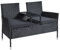 SONGMICS Gartenmöbel, Balkonmöbel aus PE-Polyrattan, Gartenbank, mit Tisch, Sofa, Terrassenmöbel, Outdoor, mit Kissen, für Terrasse, Garten, Balkon, schwarz-dunkelgrau GGF022B01