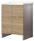 MaMa Store ATENA LAV IN KIT DA MONTARE Mobile Lavatoio-Lavapanni Bianco Quercia Naturale Bianco Opaco in Metacrilato con ASSE in Legno L. 60 cm x P. 50 cm x H. 86 cm