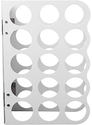 DRESSOOS Dokumentenregal Rollen Vinyl-lagerregal Lagerregale Geschenkpapierständer Papierregal Vinyl-halter-rack Bastelpapierständer Vinylregal Mit 15 Löchern Acryl Zeichnung Weiß