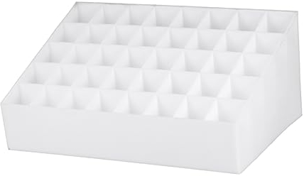 Ipetboom 40Er Karton Lippenstift klarer Lipgloss Acryl-Lipgloss-Organizer Kosmetikhalter Aufbewahrungsbehälter Schmuck Aufbewahrungskiste Lippenbalsam Make-up-Box Weiß