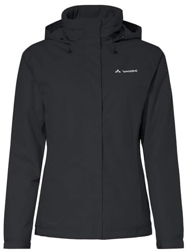 Vaude Regenjacke Women's Escape Bike Warm Jacket, wasser- und winddichte Fahrradjacke Damen, atmungsaktive Damen-Outdoorjacke – in Schwarz, Größe: 38