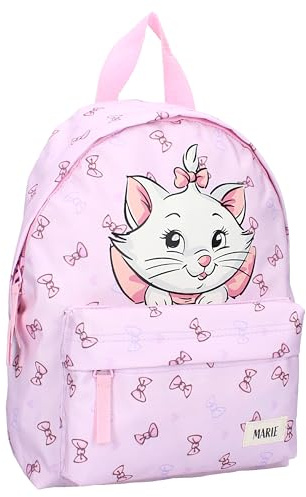 Rucksack Marie Kätzchen Aristogatti – Made For Fun Lazos – Rucksack für Mädchen | Schule | Kindergarten – Rosa – Größe 31 x 22 x 9 cm
