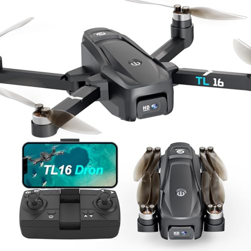 Drone con fotocamera Motore brushless Droni per adulti principianti 2 fotocamere FPV RC Quadricotteri Pieghevoli Motorizzati Regolabili 1080P HD UAV Controllo tramite app Capriole 3D