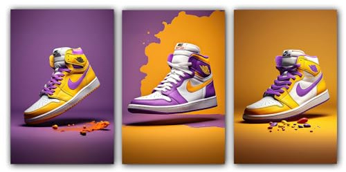 NebulaNova Sneaker-Poster, ungerahmt, Michael Jordan Hypebeast, Sneaker-Raumdekoration, Schuhe für Teenager, Jungen, Herren-Raumdekoration, 3er-Pack, 30 x 45 cm
