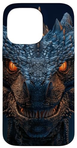 iPhone 14 Pro Max The Menacing Gaze: Dragon's Frontal Fury Case