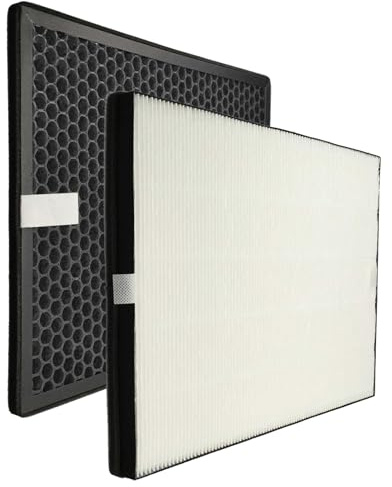 vhbw 2-teiliges Filter-Set Ersatz für NanoProtect FY1413/30 | NanoProtect FY1410/30 für Luftreiniger - HEPA-Filter, Aktivkohlefilter