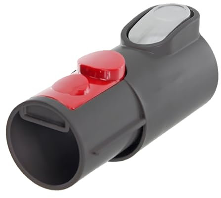 TALENTEC home | 1x Quick Connect Adapter Kompatibel mit Dyson V7, V8, V10, SV10, V11, SV11 | Ersatz-Staubsauger | Ref. 968235-01 | ABS Kunststoff | Grau und Rot
