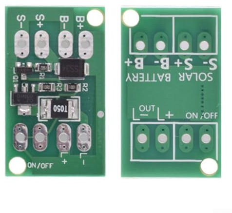 2 Stück Solarlampen-Controller-Modul, Solar-LED-Lampe, Leiterplatte, Solarlampen-String-Controller-Modul, Batterie-Steuerplatine, kompatibel mit 3,2 V, 3,7 V, 4 V, 11,1 V, 12 V Batteriespannungen