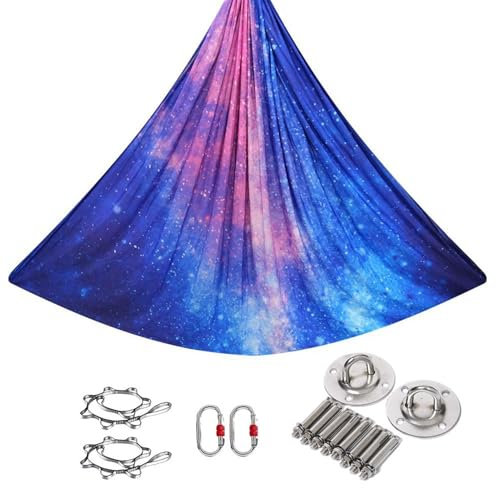 PRMTYUP Aerial-Yoga-Tuch, DIY-Hochwertige Luftakrobatik-Seide, Elastisches Yoga-HäNgemattentuch, Sling Swing Vertikaltuch, Yoga-Handtuch-HäNgematte Fitness, FüR Pilates-Gymnastik,05,5 * 2.6m