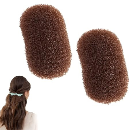 Hair Bump It Up Lot de 2 inserts de volume pour cheveux fins et moelleux Café