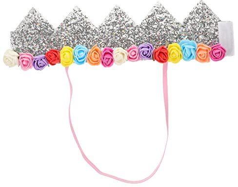 ibasenice 1stk Hut Aus Künstlichen Blumen Hüte Stirnbänder Kappen Party Dinosaurier-tortenaufleger Bausatz 1. Geburtstag Favorisieren Krone Für Kronenhut Goldpudertuch