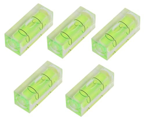 Uadme Mini Bubble Spirit Level, 5Pcs 15 * 15 * 40mm Square Small Bubbles Levels, String Line Spirit Level, Measuring Instruments Layout Tools