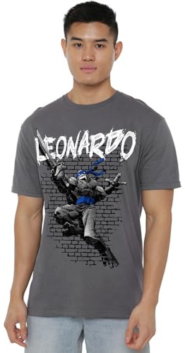 manji-devlin corporation TMNT TMNT Leonardo Unisex T Shirt, Charcoal, Medium