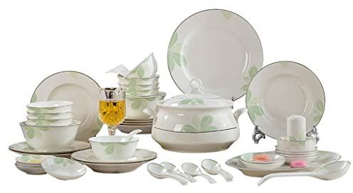 QUSYZD Küchengeschirr Komplettes Geschirrset Bone China Keramik Haushaltsgeschirrset