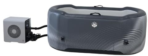 N NETSPA – SP-JRV300-CK4 – Pack Cuenca ICEBATH + Kit Chiller 3-40°C NETSPA JÄRVI Dropstich: Terapia fría de Nueva generación – 170 x 92 x 67 cm – 1 Persona – 300 L