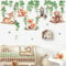 wondever Wandtattoo Waldtiere Reben Wandaufkleber Tiere Bär Rehe Füchse Wandsticker Wanddeko für Kinderzimmer Babyzimmer