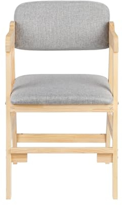 HUOLE Hochstuhl, höhenverstellbarer Lehrstuhl, Stabil & Sicher bis 70 kg Holzhochstuhl für Kinder von 2 bis 12 Jahren Buchenholz Kinderstuhl, für Kinder und Erwachsener-48 x 46 x 78 cm – Rosa
