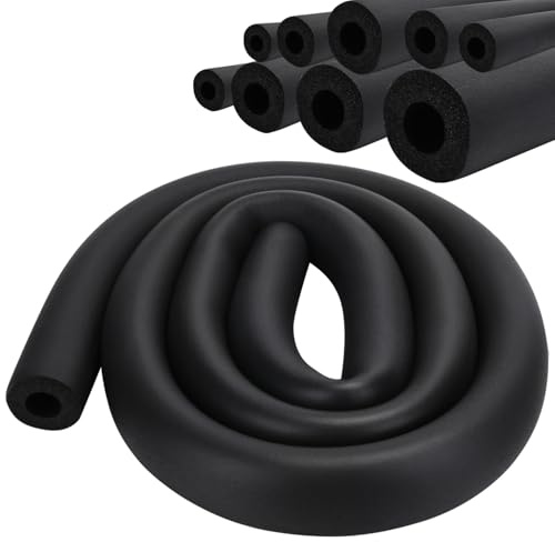 Gaine Isolation Tuyau Tuyau en Mousse Ø 25mm Pipe Insulation Isolation pour Tuyaux de Chauffage pour Chauffage Plomberie Tuyaux en Cuivre (noir, 25mm)