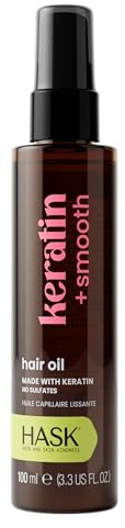 Hask Smooth + Keratin Hair Oil Pump