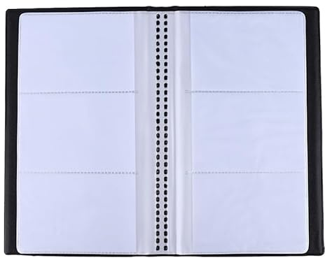 LifgWas Porte Carte Visite, 240 Poches pour Cartes de Crédit, Cartes de Visite et Autres Petites Cartes, Cuir d'Affaires Noir