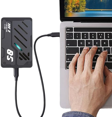 Kexpery Disco rigido esterno portatile 1TB USB 3.0 Type-C Disco Rigido Mobile per PC Gaming Desktop RGB Effetto Luminoso