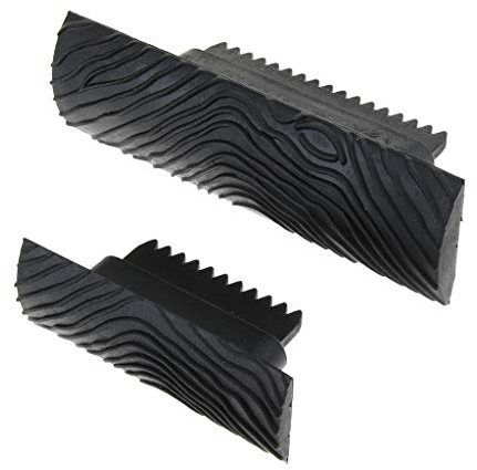 Gazechimp 2pcs S-Form Groß Holzmaserung Design Maserboy aus Gummi