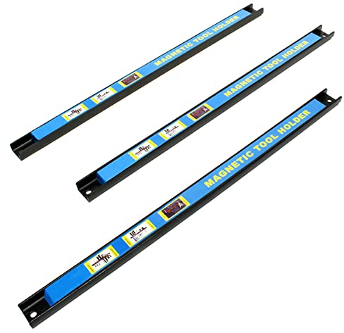 Listón magnético Barra magnética 46cm Set 3 piezas Soporte herramientas Barra herramientas Taller
