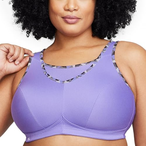 Große Größen Plusgröße Bustier Sport-BH mit bestem Halt ohne Bügel Nr. 1066, Lila, 95C