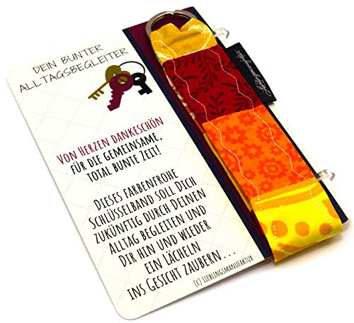 Lieblingsmanufaktur Abschiedsgeschenk Erzieherin im Kindergarten, von Herzen Dankeschön, Schlüsselanhänger mit Karte & Botschaft zum Abschied schenken