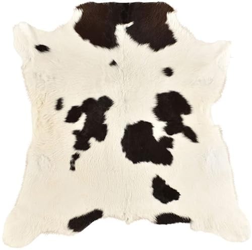 Generisch KALBFELL Mini KUHFELL SCHWARZ Weiss Natur CA. 90 x 85 cm DEKO Fell VON KUHFELLE ONLINE
