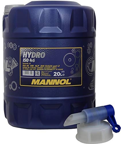 MANNOL HYDRO ISO 46 - Liquido per olio idraulico MN2102-20, 20 litri, con rubinetto