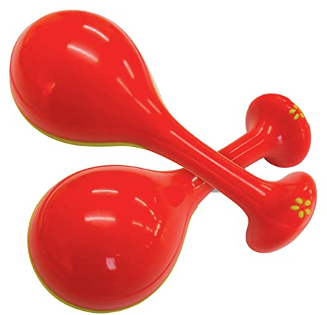 Halilit Baby Maracas. Brightly Coloured Traditional Rattle Shaker Musical Instruments with Textured Grip for Infants and Toddlers 6 months +