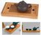 Mini Rectangular Bamboo Tea Tray Serving Platter for Teahouse Home Office, 10.63x5.51x1.18 inches