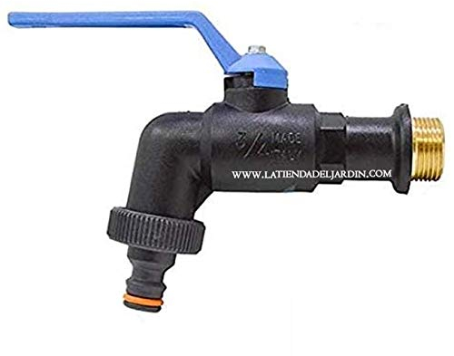 Suinga Grifo Jardin Esfera Antihielo 3/4 | Grifo Exterior Antihielo 3/4 hasta -20°C | Grifo jardin negro antiheladas Polipropileno