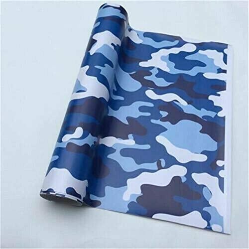 Camouflage-Vinylfolie, Camouflage, Autofolie für Auto-Styling, 2 Größen (152 x 50 cm, Blau)