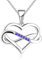 JO WISDOM Damen Kette Unendliches Herz Silber 925,Halskette Anhänger mit 3A Zirkonia Dezember Geburtsstein Tansanit Farbe,Schmuck für Frauen