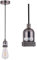 SHINY STAR Pendant Fitting Black Chrome Ceiling Light Fitting, Vintage Metal Ceiling Rose with Braided Flex Cable and Metal E27 Lamp Holder KIT Accessary HT201BNK