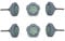 Perilla Home Set of 6 Azalea Grey Ceramic Knob Round Small Knobs Kitchen Cabinet Cupboard Glass Door Dressser Wardrobe and Drawers Pull Knob