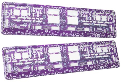 Intense 2 Hydrografik Lila Flowers Kennzeichenhalter Violett Blumen