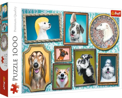Trefl, Puzzle, Fröhliche Hunde, 1000 Teile, Premium Quality, für Erwachsene und Kinder ab 12 Jahren