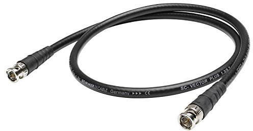 Sommer Cable 10m 6G SDI 4K 4:4:4 BNC Video-Kabel UHD 60p Videokabel HD-SDI SC-Vector PLUS 1.3/5.7 1 x 1,30mm² HICON Stecker BNC1.3/5.7-6G - VZ6G-1000-SW-SW
