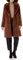 The Drop Damen Kiara Mantel, Kunstpelz, lockerer Schnitt, lang, Schokoladenbraun, M